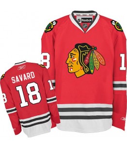 NHL Denis Savard Chicago Blackhawks Authentic Home Reebok Jersey - Red