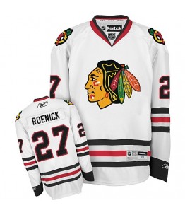 NHL Johnny Oduya Chicago Blackhawks Youth Authentic Away Reebok Jersey - White