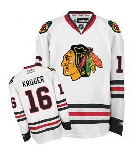 NHL Marcus Kruger Chicago Blackhawks Premier Away Reebok Jersey - White